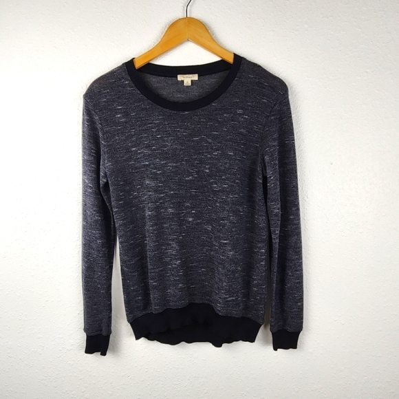 Wilfred Aritzia Berri Heathered Charcoal Black Long Sleeve Pullover Sweater XS - Picture 1 of 6